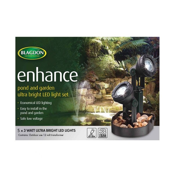 Blagdon LED Pond & Garden Lights 5x3W 1 Blagdon LED Pond & Garden Lights 5x3W