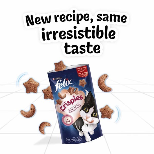 Felix Crispies Salmon & Trout 45g Cat Treat 2 Felix Crispies Salmon & Trout 45g Cat Treat - Image 2