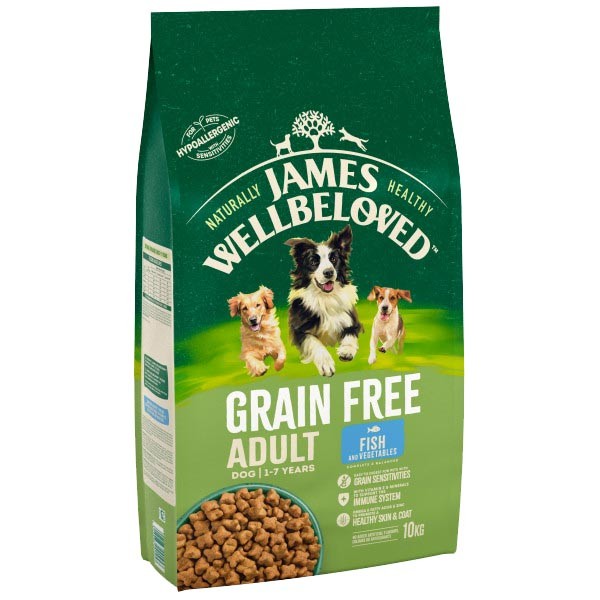 James Wellbeloved Grain Free Fish & Veg Adult 10kg Dry Dog Food 1 James Wellbeloved Grain Free Fish & Veg Adult 10kg Dry Dog Food