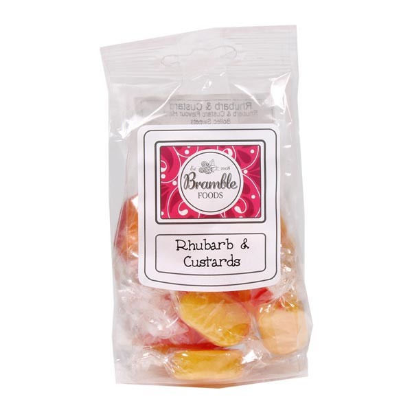 Bramble Foods Rhubarb & Custard Confectionery Bag 1 Bramble Foods Rhubarb & Custard Confectionery Bag