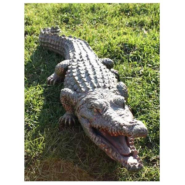Crocodile Stone Garden Ornament 68cm 1 Crocodile Stone Garden Ornament 68cm