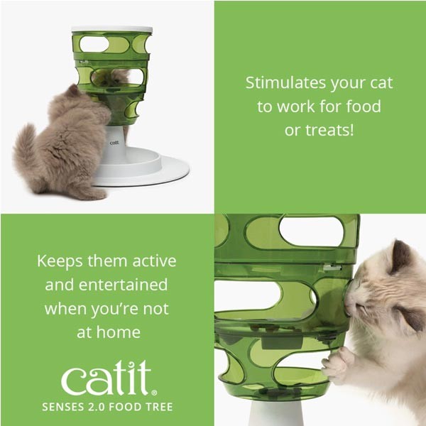Catit Senses 2.0 Food Tree Feeder/Cat Toy 3 Catit Senses 2.0 Food Tree Feeder/Cat Toy - Image 3