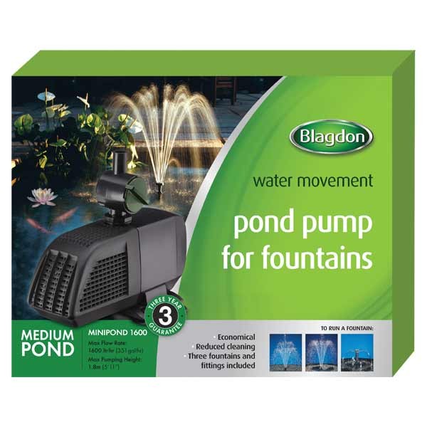 Blagdon Minipond 1600 Fountain Pump 1 Blagdon Minipond 1600 Fountain Pump