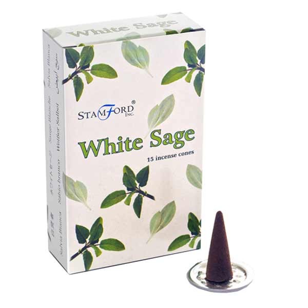 Stamford Incense Cones White Sage 15 pack 2 Stamford Incense Cones White Sage 15 pack - Image 2