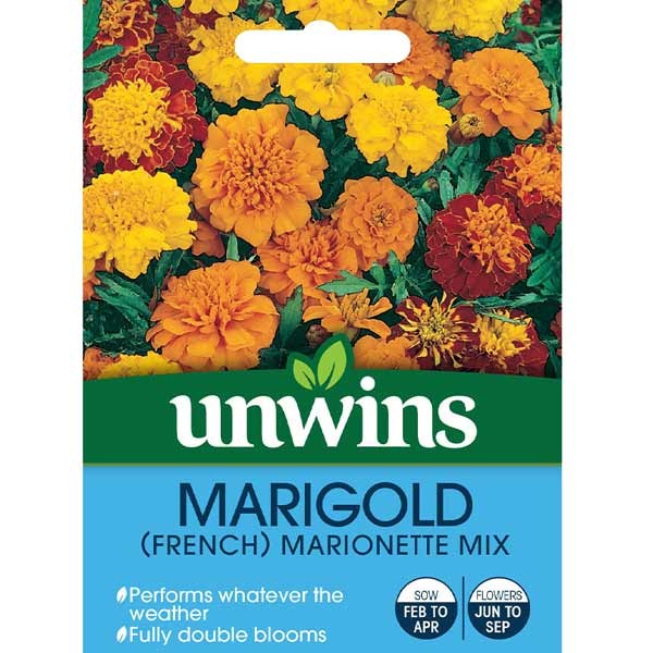 Unwins Marigold French Marionette Mix Seeds 1 Unwins Marigold French Marionette Mix Seeds