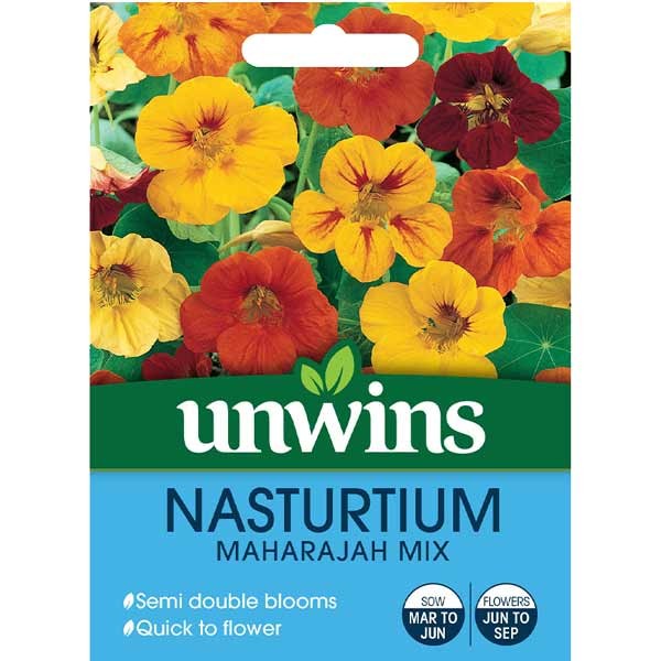 Unwins Nasturtium Maharajah Mix Seeds 1 Unwins Nasturtium Maharajah Mix Seeds
