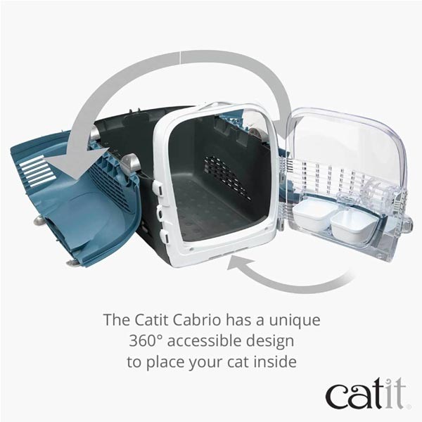 Catit Cabrio Carrier Blue-Grey 5 Catit Cabrio Carrier Blue-Grey - Image 5
