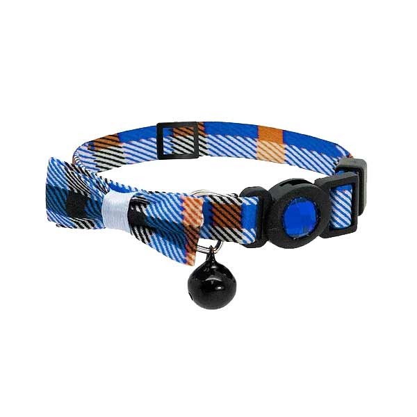Cat Circus Tartan Bow Print Safety Cat Collar (Assorted) 1 Cat Circus Tartan Bow Print Safety Cat Collar (Assorted)