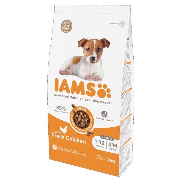 IAMS for Vitality Small/Medium Breed Chicken Puppy 2kg Dry Dog Food 1 IAMS for Vitality Small/Medium Breed Chicken Puppy 2kg Dry Dog Food