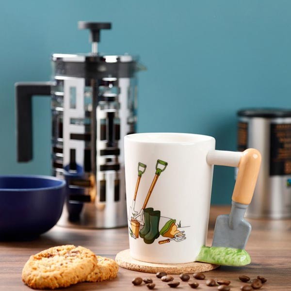 Trowel Shaped Handle Garden Ceramic Mug 3 Trowel Shaped Handle Garden Ceramic Mug - Image 3