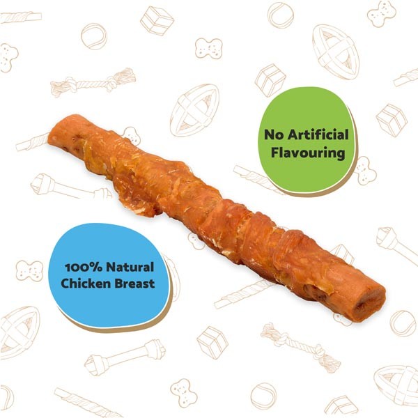 Good Boy Mega Chewy Chicken & Carrot Twist Single Dog Treat 2 Good Boy Mega Chewy Chicken & Carrot Twist Single Dog Treat - Image 2
