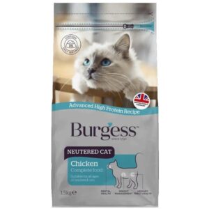 Burgess Neutered Chicken Adult 1.5kg Dry Cat Food