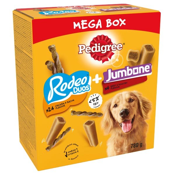 Pedigree Mega Box Rodeo Duos & Jumbones Medium Dog Treat 1 Pedigree Mega Box Rodeo Duos & Jumbones Medium Dog Treat
