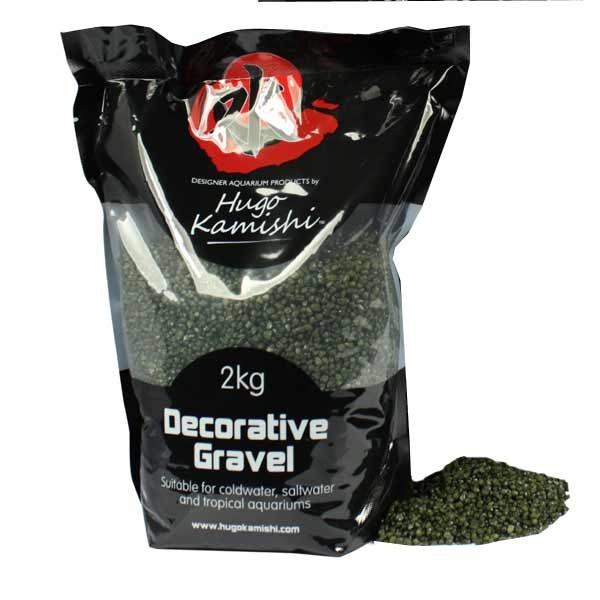 Hugo Kamishi Mossy Green Gravel 2-4mm 2Kg 1 Hugo Kamishi Mossy Green Gravel 2-4mm 2Kg