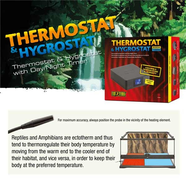Exo Terra 600W Thermostat & Hygrostat with Day/Night Timer 5 Exo Terra 600W Thermostat & Hygrostat with Day/Night Timer - Image 5