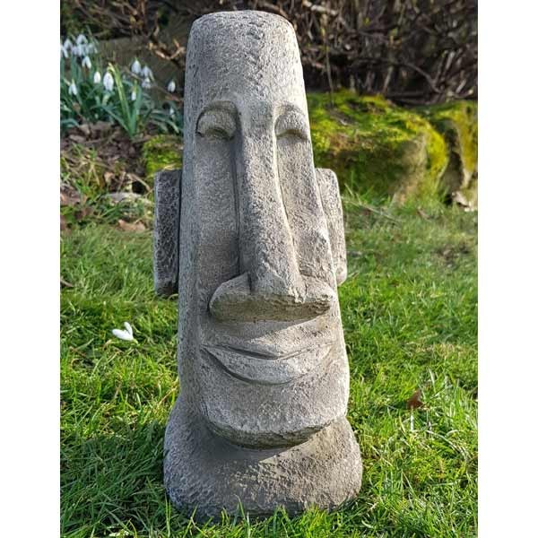 Easter Island Head Stone Garden Ornament (Small) 27cm 1 Easter Island Head Stone Garden Ornament (Small) 27cm