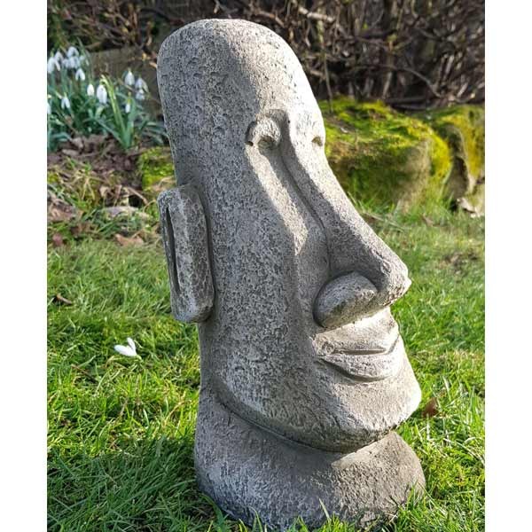 Easter Island Head Stone Garden Ornament (Small) 27cm 2 Easter Island Head Stone Garden Ornament (Small) 27cm - Image 2