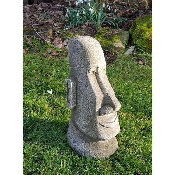 Easter Island Head Stone Garden Ornament (Small) 27cm 3 Easter Island Head Stone Garden Ornament (Small) 27cm - Image 3
