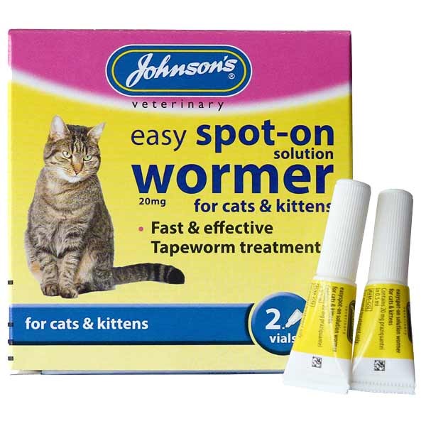 Johnson's Easy Spot-On Wormer for Cats & Kittens 2 pack 2 Johnson's Easy Spot-On Wormer for Cats & Kittens 2 pack - Image 2