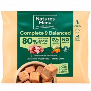 Natures Menu Complete & Balanced 80/20 Goose & Turkey Nuggets for Adult Dogs 1kg