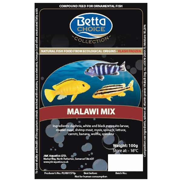 Betta Choice Malawi Mix Blister Pack 1 Betta Choice Malawi Mix Blister Pack