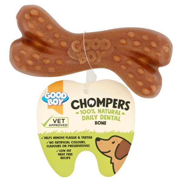 Good Boy Chompers Dental Bone Single 60g Dog Treat 2 Good Boy Chompers Dental Bone Single 60g Dog Treat - Image 2