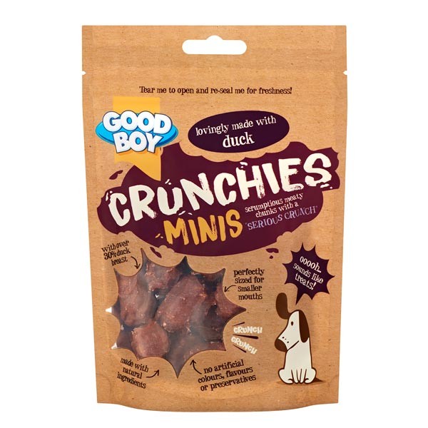 Good Boy Crunchies Mini Duck 60g Dog Treat 1 Good Boy Crunchies Mini Duck 60g Dog Treat