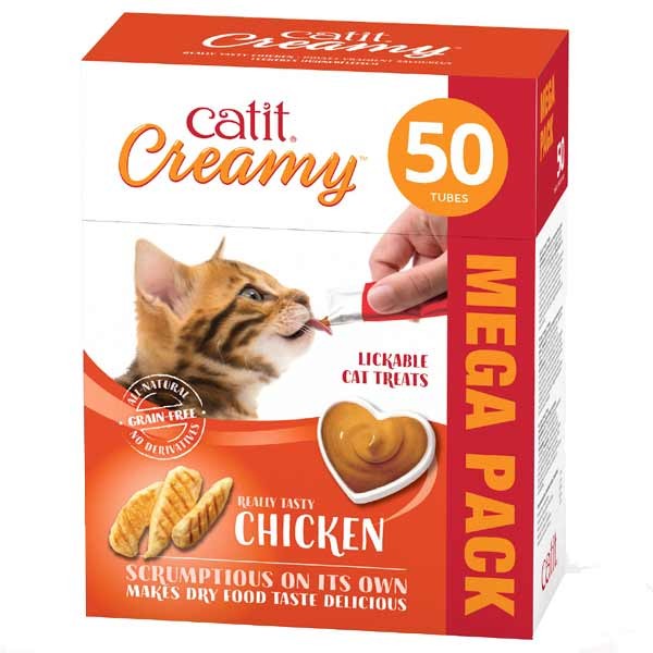 Catit Creamy Chicken Mega Pack 50x10g Cat Treat 1 Catit Creamy Chicken Mega Pack 50x10g Cat Treat