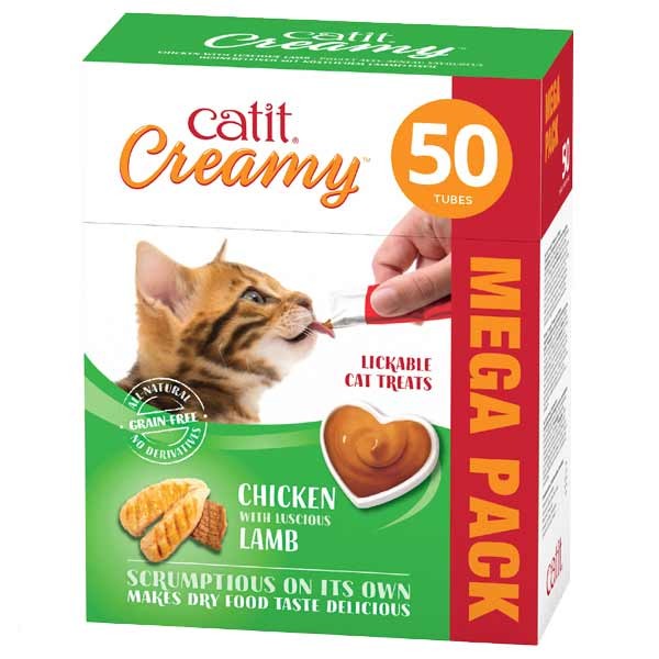 Catit Creamy Chicken with Lamb Mega Pack 50x10g Cat Treat 1 Catit Creamy Chicken with Lamb Mega Pack 50x10g Cat Treat