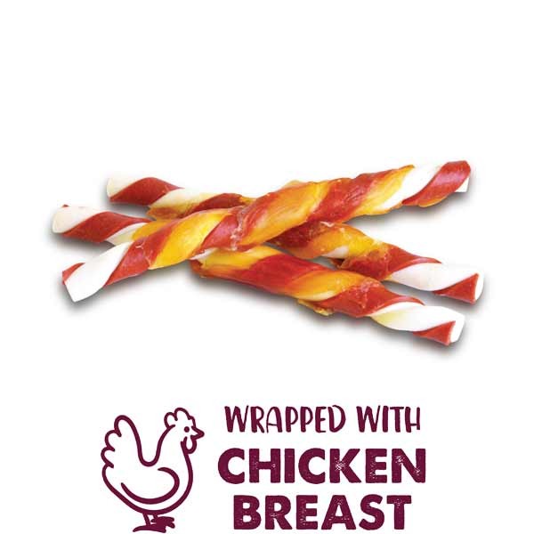 Zeus Better Bones Duck & Cranberry Wrapped Twists 27 Pack Dog Treat 2 Zeus Better Bones Duck & Cranberry Wrapped Twists 27 Pack Dog Treat - Image 2