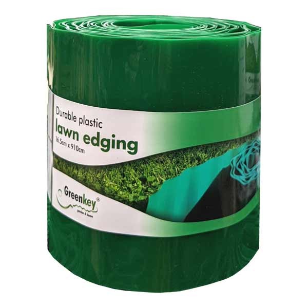 Greenkey Durable Plastic Lawn Edging 16.5x910cm 1 Greenkey Durable Plastic Lawn Edging 16.5x910cm