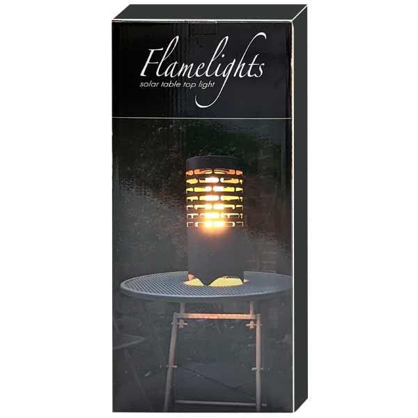 Greenkey Large Table Top Cylinder Shaped Solar Flamelight 18x45cm 1 Greenkey Large Table Top Cylinder Shaped Solar Flamelight 18x45cm