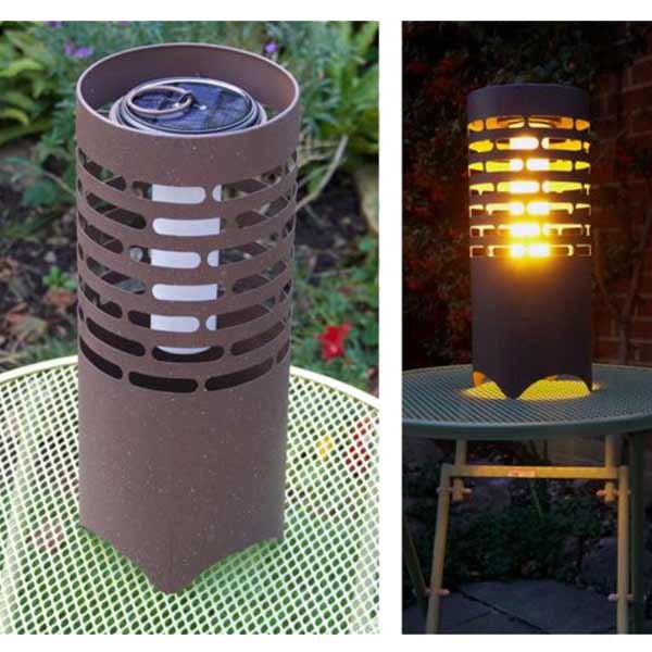 Greenkey Large Table Top Cylinder Shaped Solar Flamelight 18x45cm 2 Greenkey Large Table Top Cylinder Shaped Solar Flamelight 18x45cm - Image 2