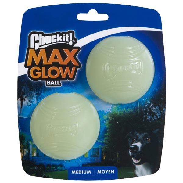 Chuckit! Max Glow Ball 2 Pack Medium 1 Chuckit! Max Glow Ball 2 Pack Medium