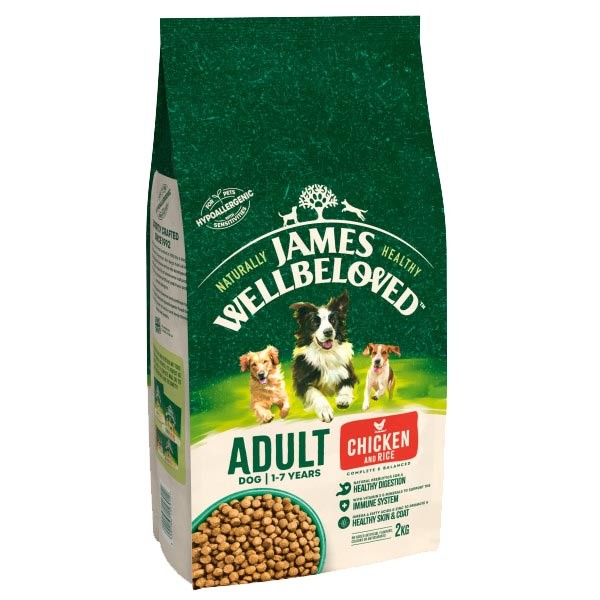 James Wellbeloved Chicken & Rice Adult 2kg Dry Dog Food 1 James Wellbeloved Chicken & Rice Adult 2kg Dry Dog Food
