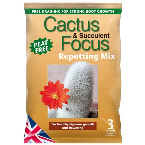 Growth Technology Cactus & Succulent Focus Repotting Mix Peat Free 3 Litres 1 Growth Technology Cactus & Succulent Focus Repotting Mix Peat Free 3 Litres
