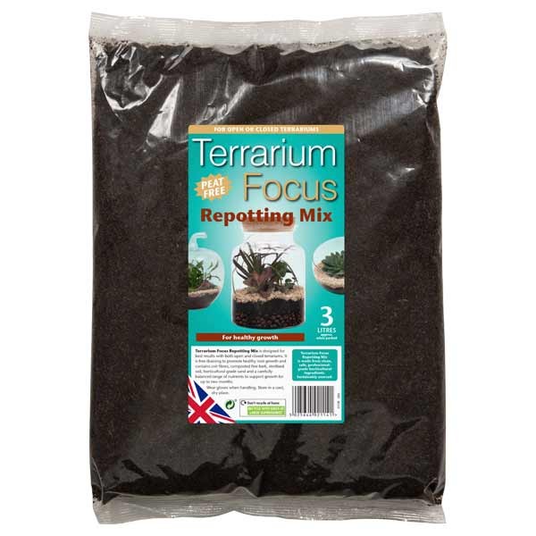 Growth Technology Terrarium Focus Repotting Mix Peat Free 3 Litres 1 Growth Technology Terrarium Focus Repotting Mix Peat Free 3 Litres