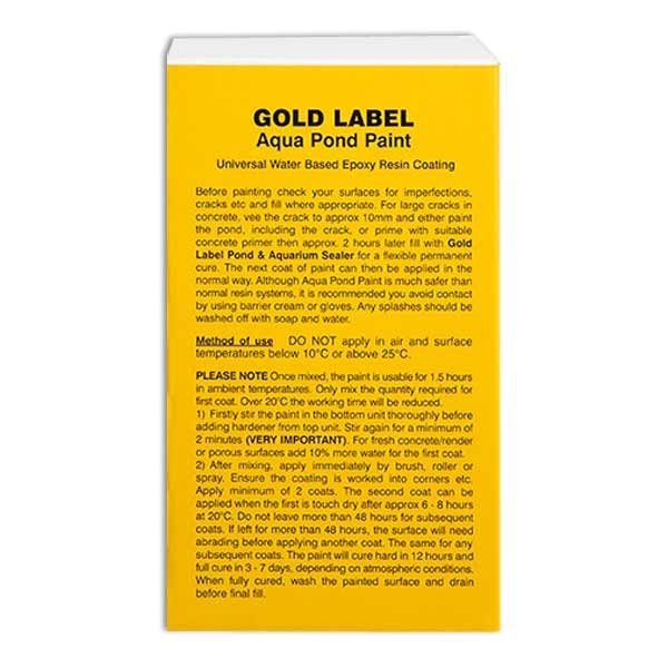 Gold Label Aqua Pond Paint Black 1 Litre 2 Gold Label Aqua Pond Paint Black 1 Litre - Image 2
