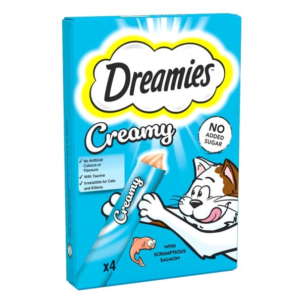Dreamies Creamy with Scrumptious Salmon 40g Cat Treat 1 Dreamies Creamy with Scrumptious Salmon 40g Cat Treat
