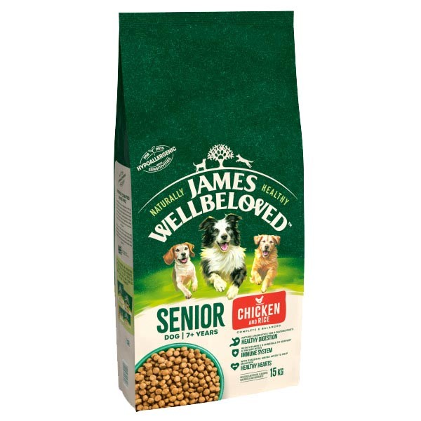 James Wellbeloved Chicken & Rice Senior 15kg Dry Dog Food 1 James Wellbeloved Chicken & Rice Senior 15kg Dry Dog Food