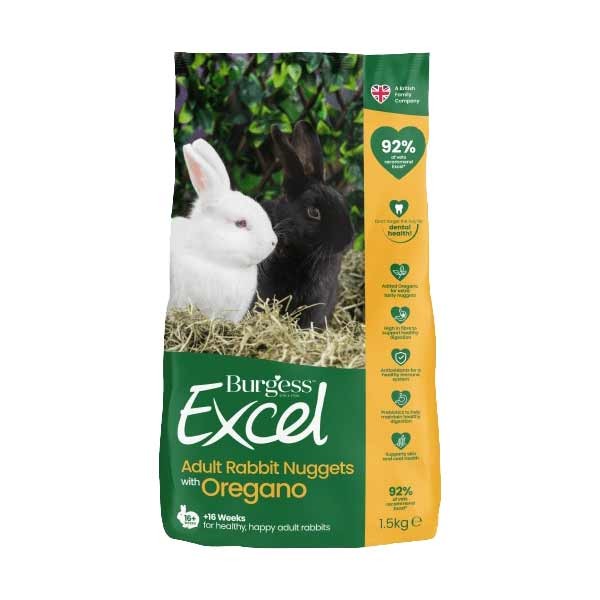 Burgess Excel Rabbit Nuggets Oregano 1.5kg 1 Burgess Excel Rabbit Nuggets Oregano 1.5kg