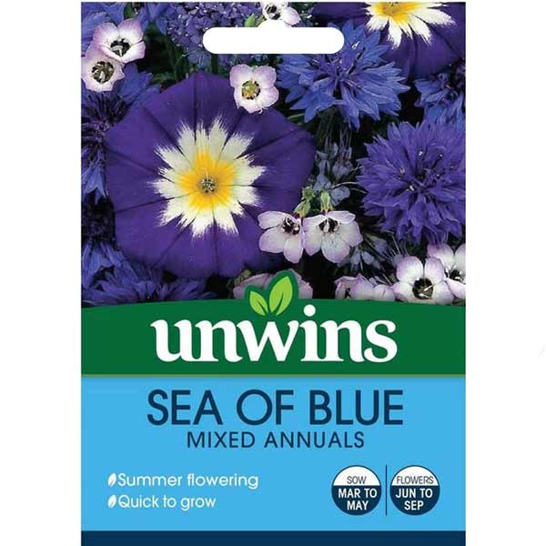Unwins Sea Of Blue Mixed Annuals Seeds 1 Unwins Sea Of Blue Mixed Annuals Seeds
