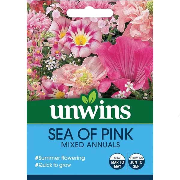 Unwins Sea Of Pink Mixed Annuals Seeds 1 Unwins Sea Of Pink Mixed Annuals Seeds