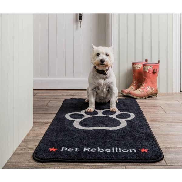 Pet Rebellion Stop Muddy Paws XL Black 57x110cm 2 Pet Rebellion Stop Muddy Paws XL Black 57x110cm - Image 2