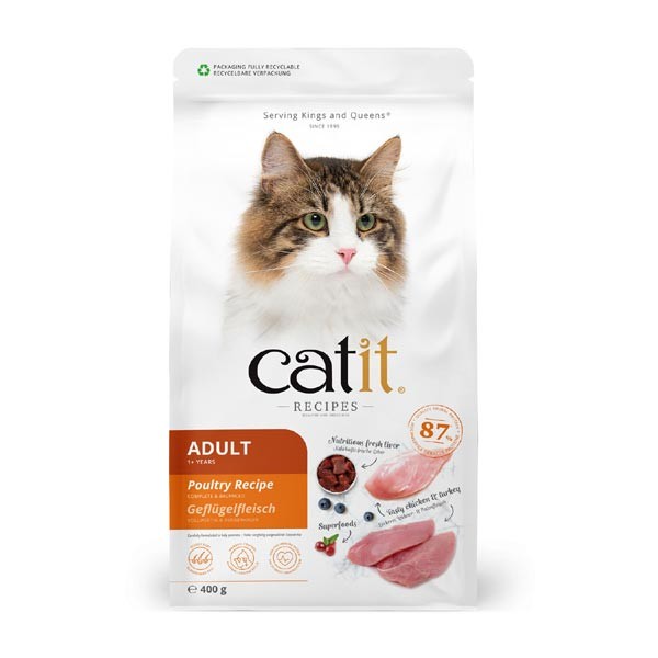 Catit Recipes Adult Poultry Recipe 400g Dry Cat Food 1 Catit Recipes Adult Poultry Recipe 400g Dry Cat Food