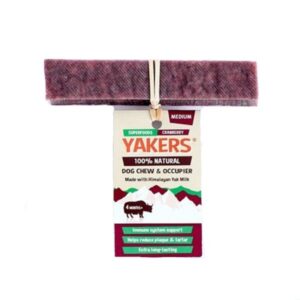 Yakers Yak Milk Chew Cranberry Medium Single Dog Treat