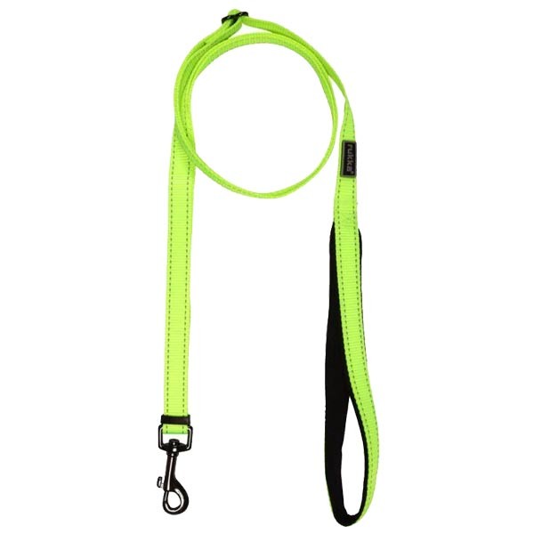 Rukka Bliss Adjustable Reflective Padded Handle Dog Leash Neon Yellow Medium 1 Rukka Bliss Adjustable Reflective Padded Handle Dog Leash Neon Yellow Medium