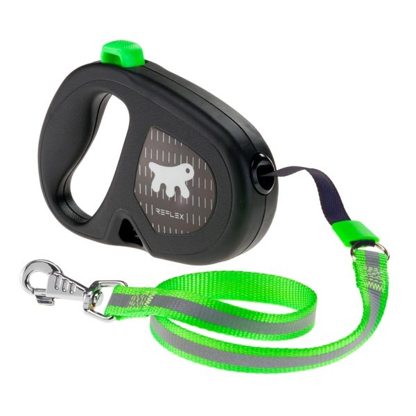Ferplast Flippy One Reflex Tape Green Medium Dog Lead 1 Ferplast Flippy One Reflex Tape Green Medium Dog Lead