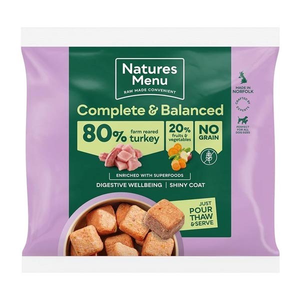 Natures Menu Complete & Balanced 80/20 Farm Reared Turkey 1kg 1 Natures Menu Complete & Balanced 80/20 Farm Reared Turkey 1kg