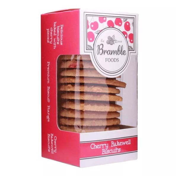 Bramble Foods Premium Cherry Bakewell Biscuits 150g 1 Bramble Foods Premium Cherry Bakewell Biscuits 150g